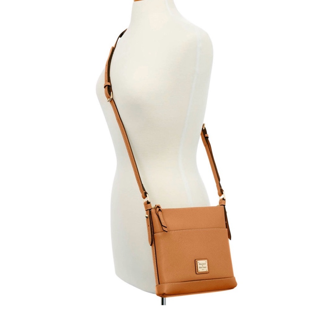Dooney & Bourke Leather Letter Carrier Crossbody Bag and Matching Coin Wallet - Picture 2 of 5